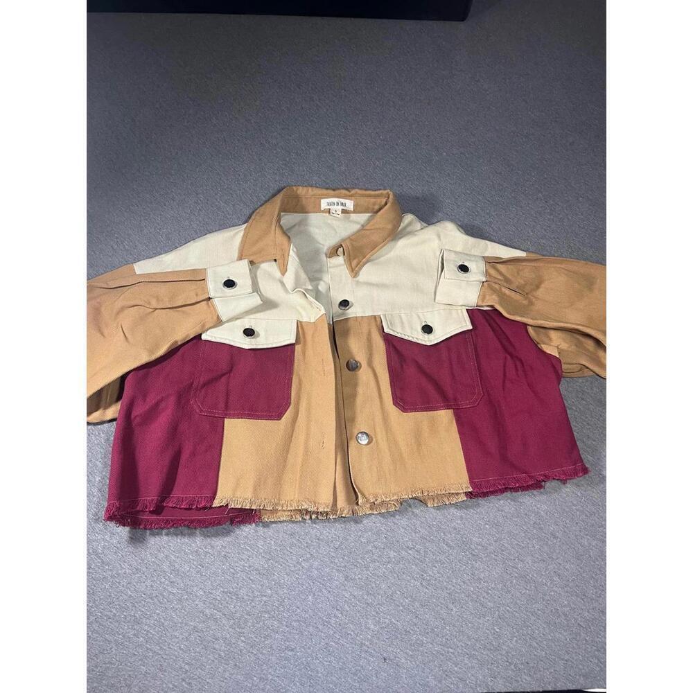 Fashion On Earth Color Block Woman’s Small styling jacket Fashion On Earth Coat